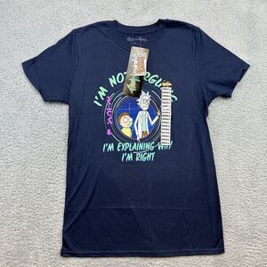 Rick And Morty T-Shirt Mens Small Short Sleeve I'm Not Arguing Graphic Blue Toon